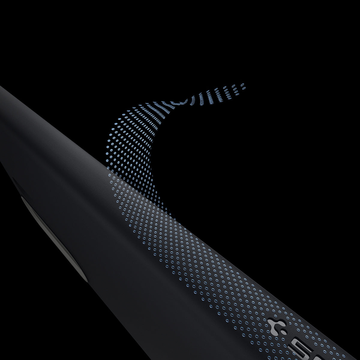 ACS09057 - Galaxy S25 Ultra Case Nano Pop (MagFit) in Black Sesame showing the side and the grip pattern