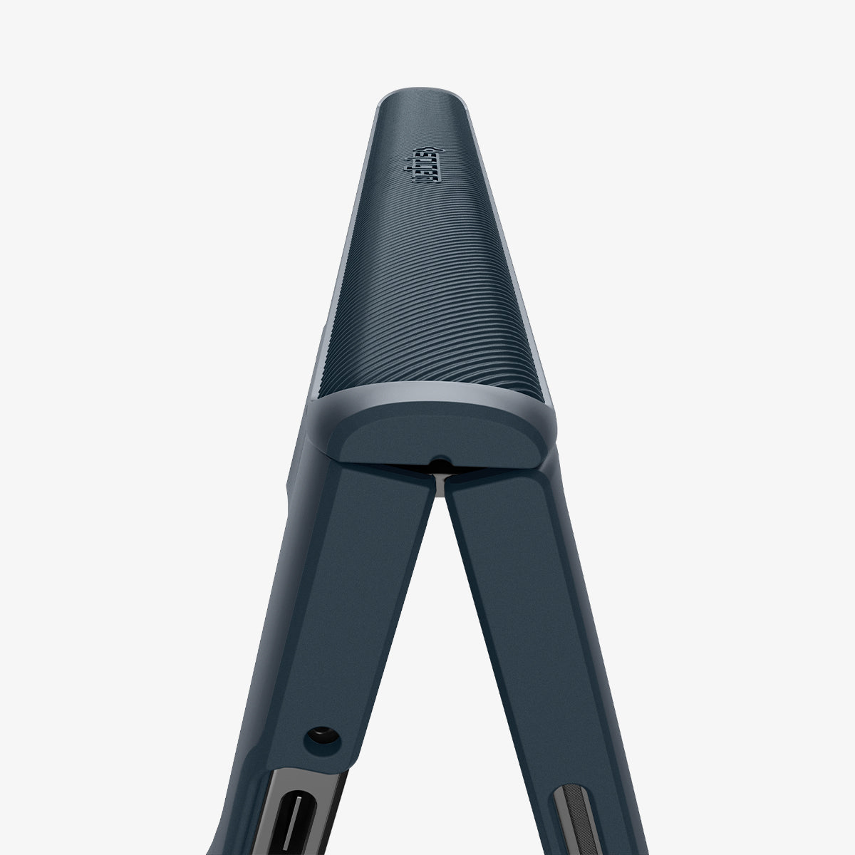 ACS08286 - Galaxy Z Fold 6 Case Slim Armor Pro in Metal Slate showing the front of the hinge and partial sides zoomed in