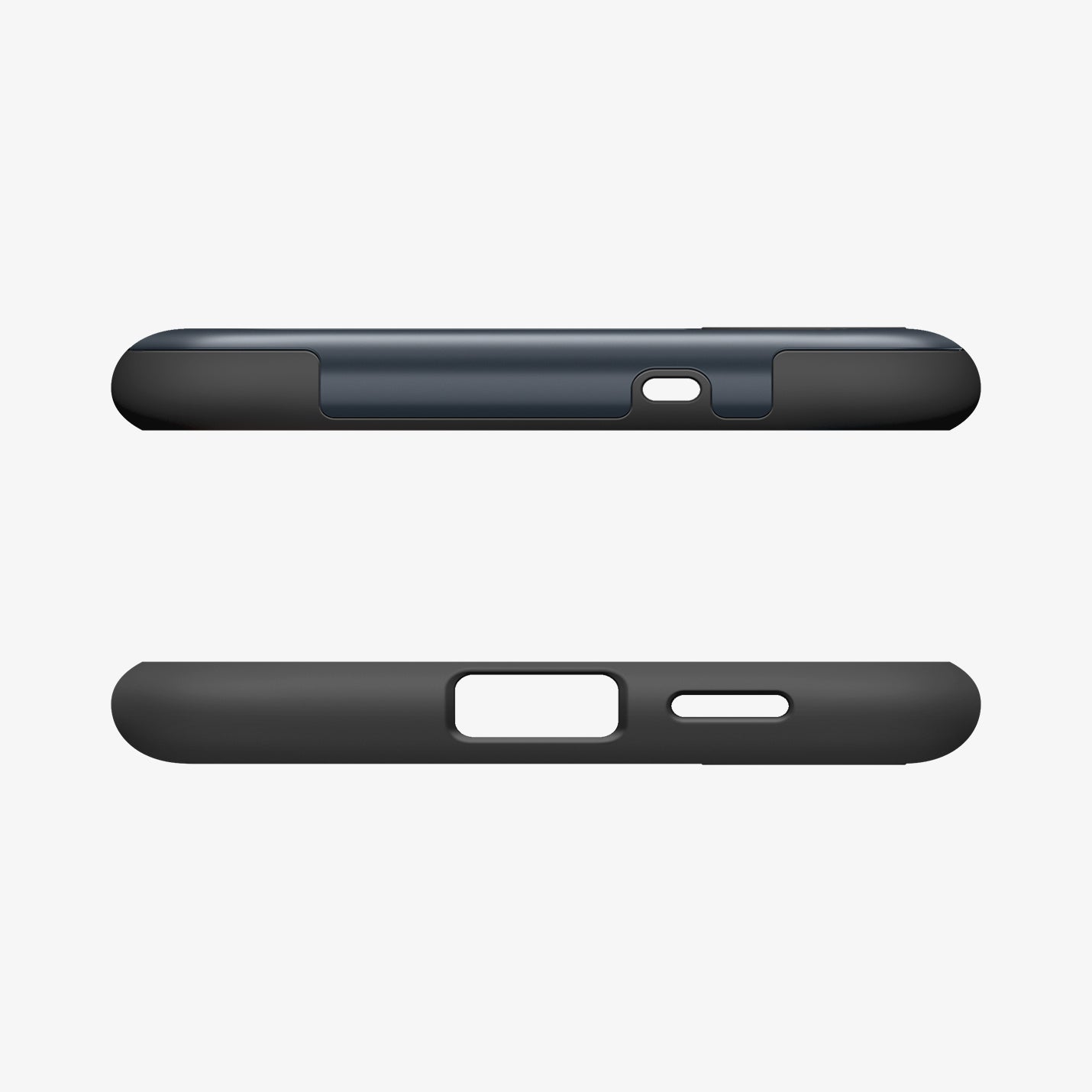 ACS10022 - Galaxy S25 FE Slim Armor (MagFit) in Metal Slate showing the top and bottom