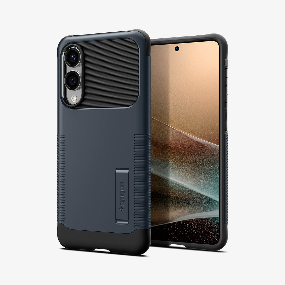 ACS09593 - Galaxy S25 Edge Case Slim Armor in Metal Slate showing the  back