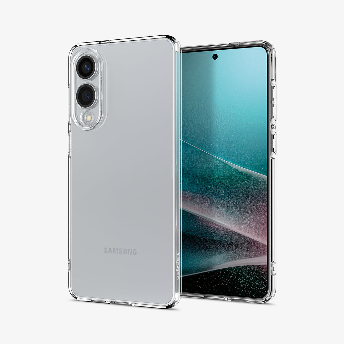 ACS09425 - Galaxy S25 Edge Case Liquid Crystal in Crystal Clear showing the back