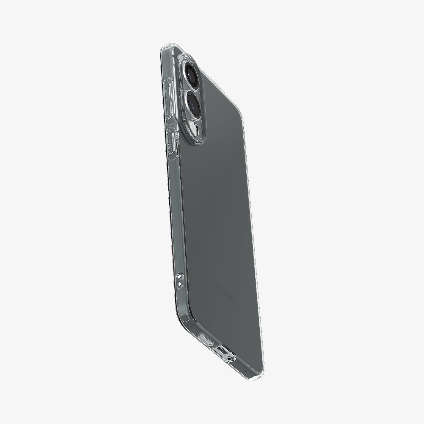 ACS09426 - Galaxy S25 Edge Case Liquid Crystal in Space Crystal showing the partial back, side and bottom