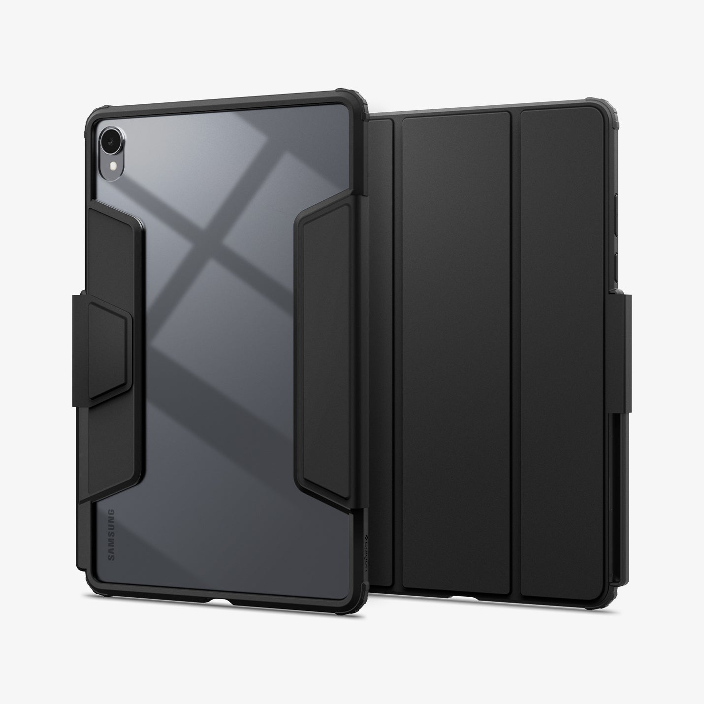 ACS10216 - Galaxy Tab S11 Case Air Skin Pro in Black showing the back and front