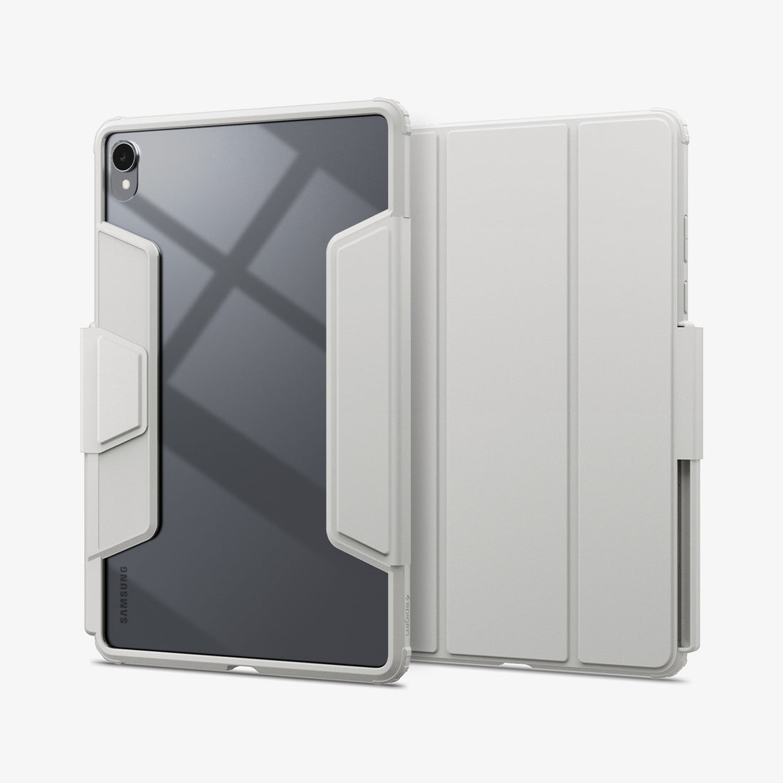 ACS10217 - Galaxy Tab S11 Case Air Skin Pro in Gray showing the back and front