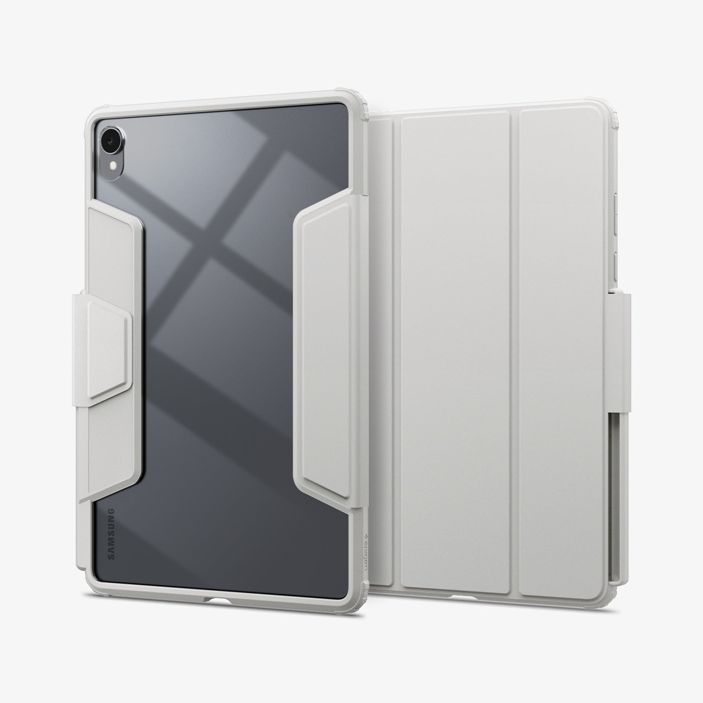 ACS10217 - Galaxy Tab S11 Case Air Skin Pro in Gray showing the back and front