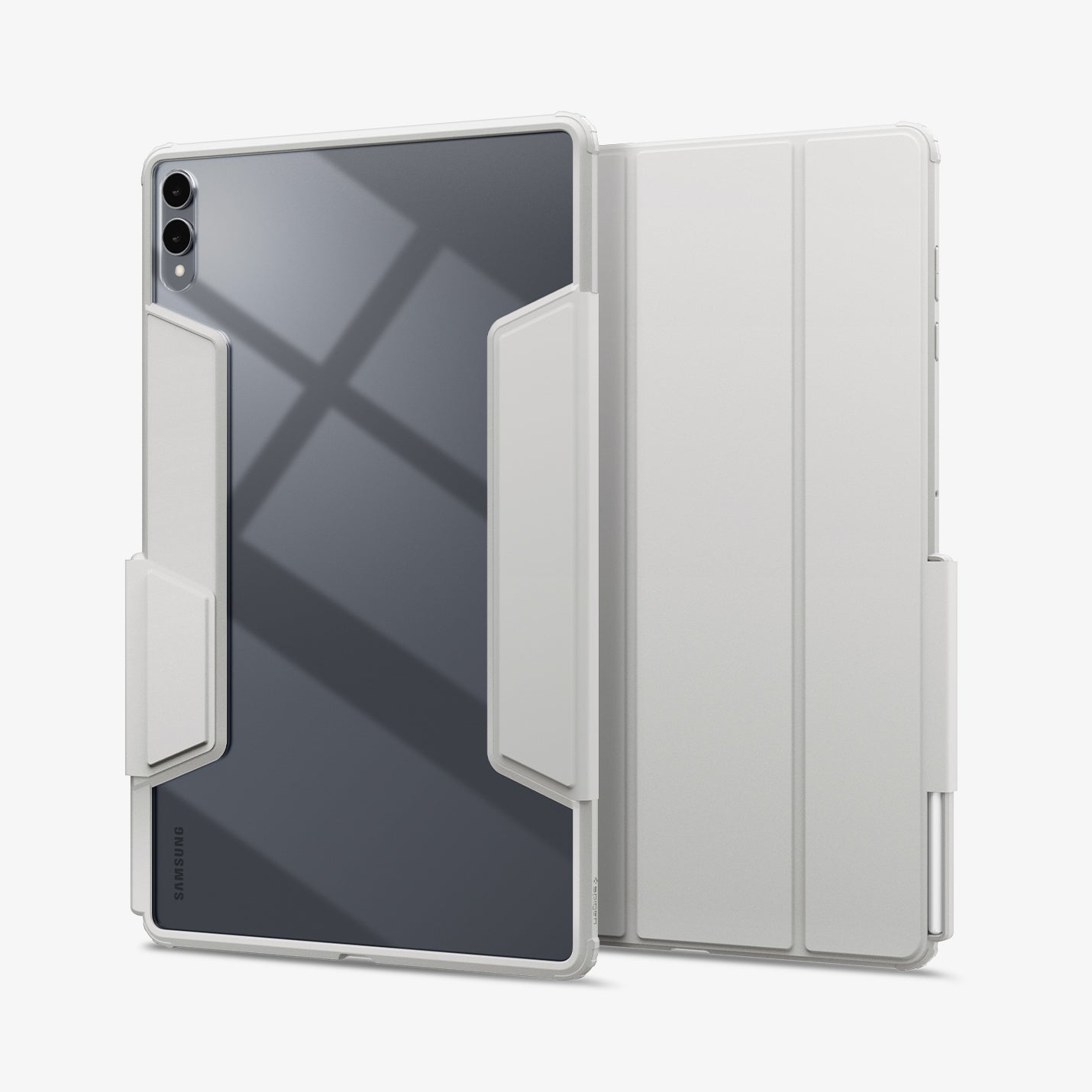 ACS10222 - Galaxy Tab S11 Ultra Case Air Skin Pro in Gray showing the 
back and front