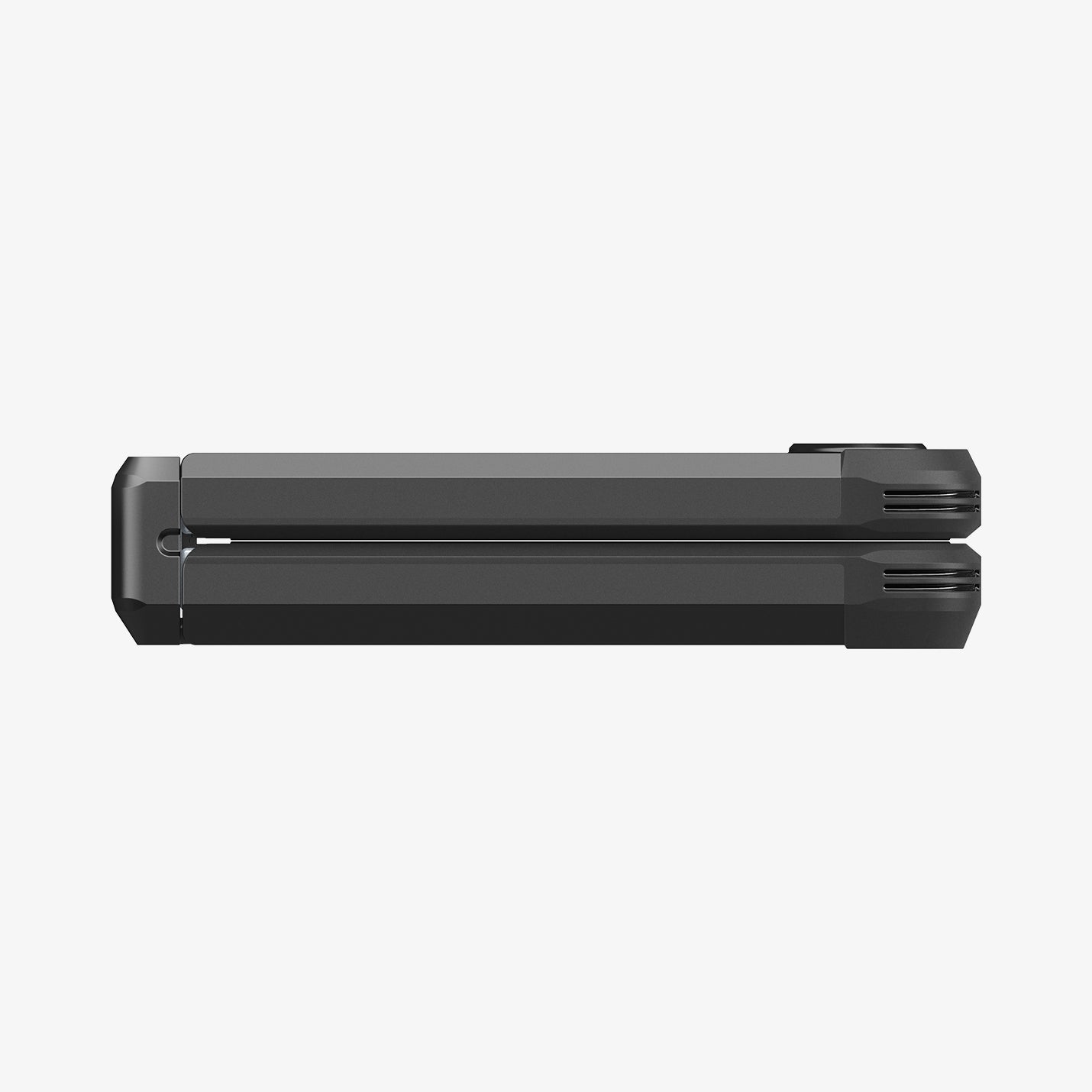 ACS09807 - Galaxy Z Flip 7 FE Series Tough Armor Pro (MagFit) in black showing the top and bottom sides