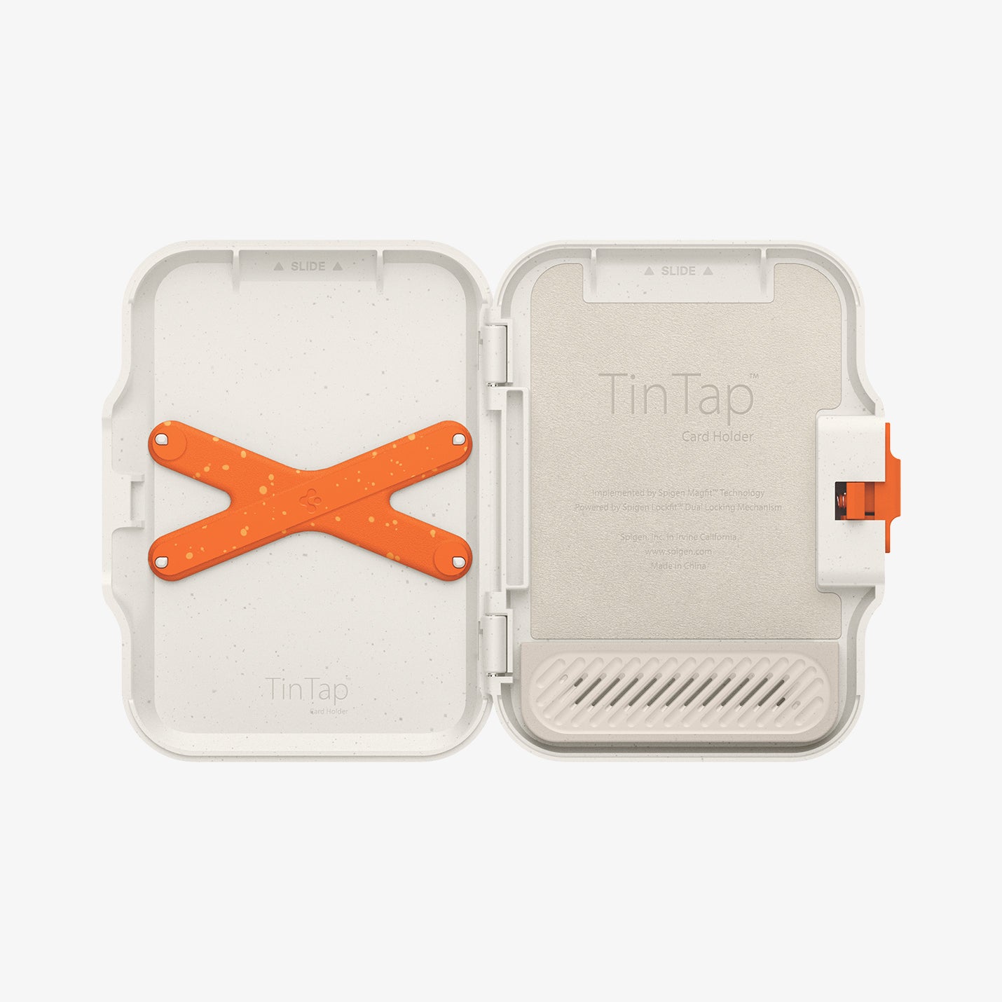 AFA07616 - MagSafe Card Holder Tintap (MagFit) in Dune Beige showing the inner