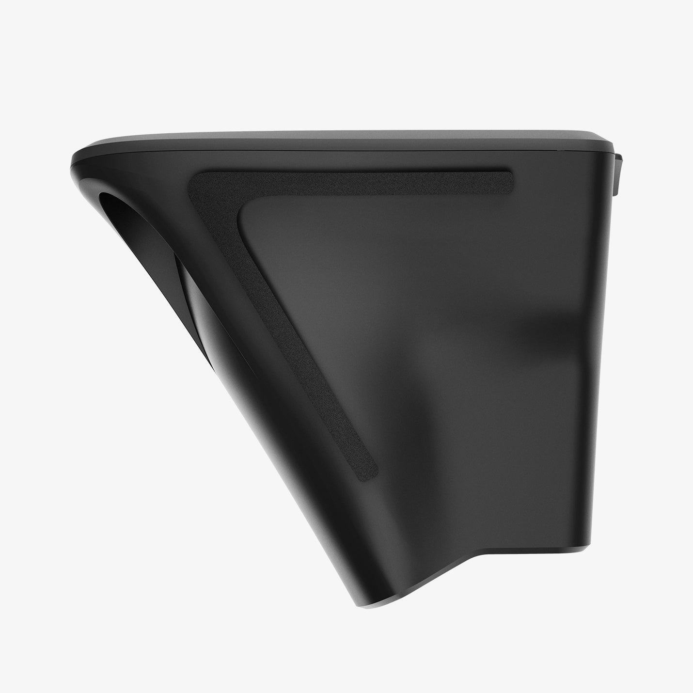 ACP09183 – Tesla Model Y Car Trash Bin in black showing the side