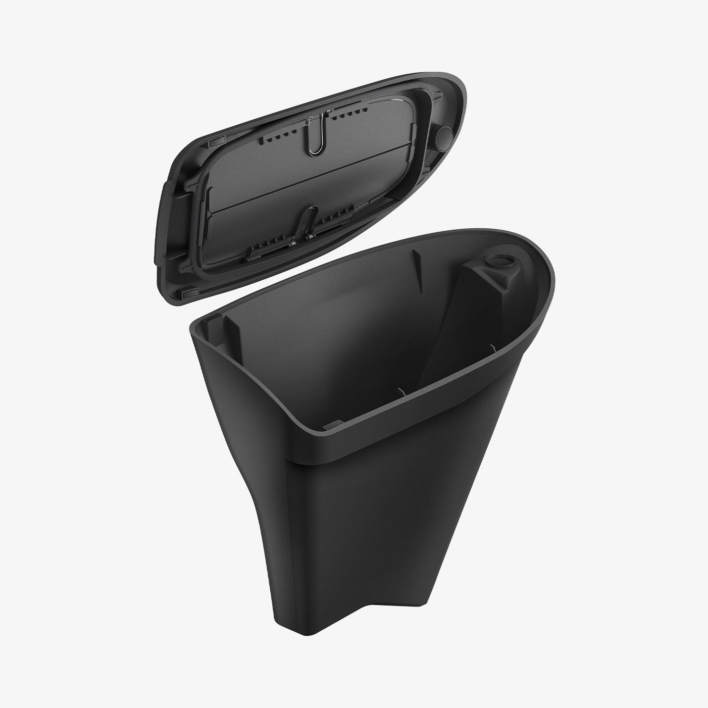 ACP09183 – Tesla Model Y Car Trash Bin in black showing the inside