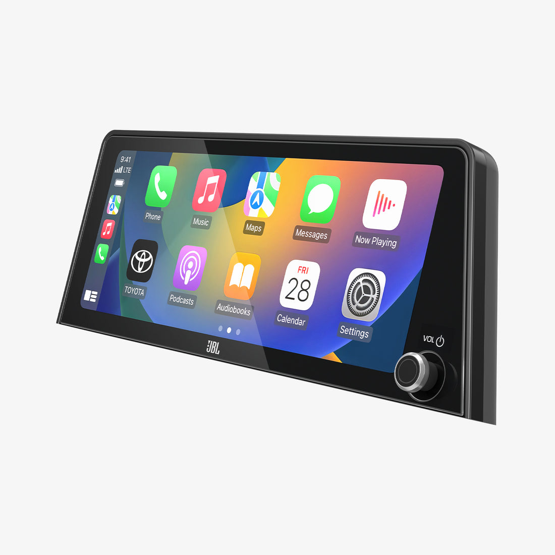 AGL04582 - Toyota Tunda 14 inch Screen Protector GLAS.tR SLIM Anti-Glare in Clear Matte showing the front of screen protector hovering in front of a device beside it is the packaging