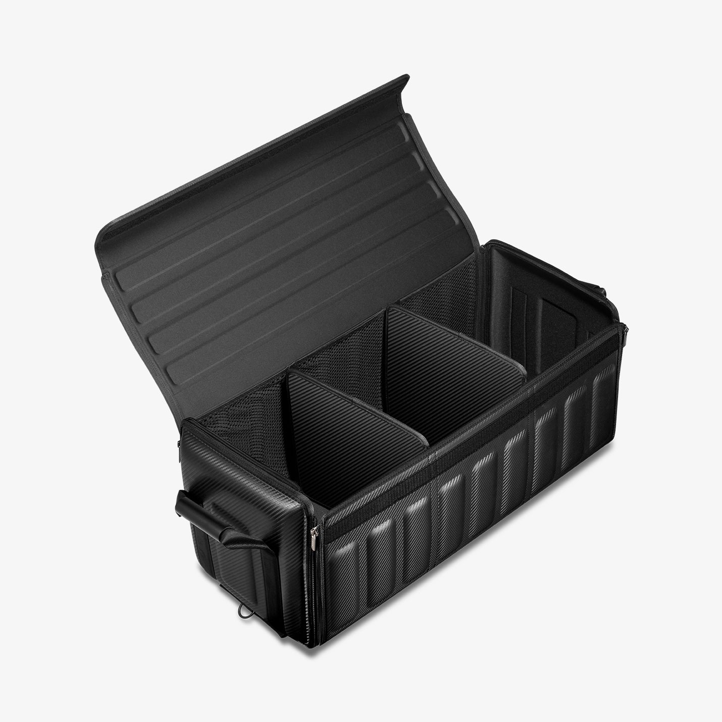 ACP08855 - Trunk Organizer TSO100 in Black showing the inner of the organizer with dividers