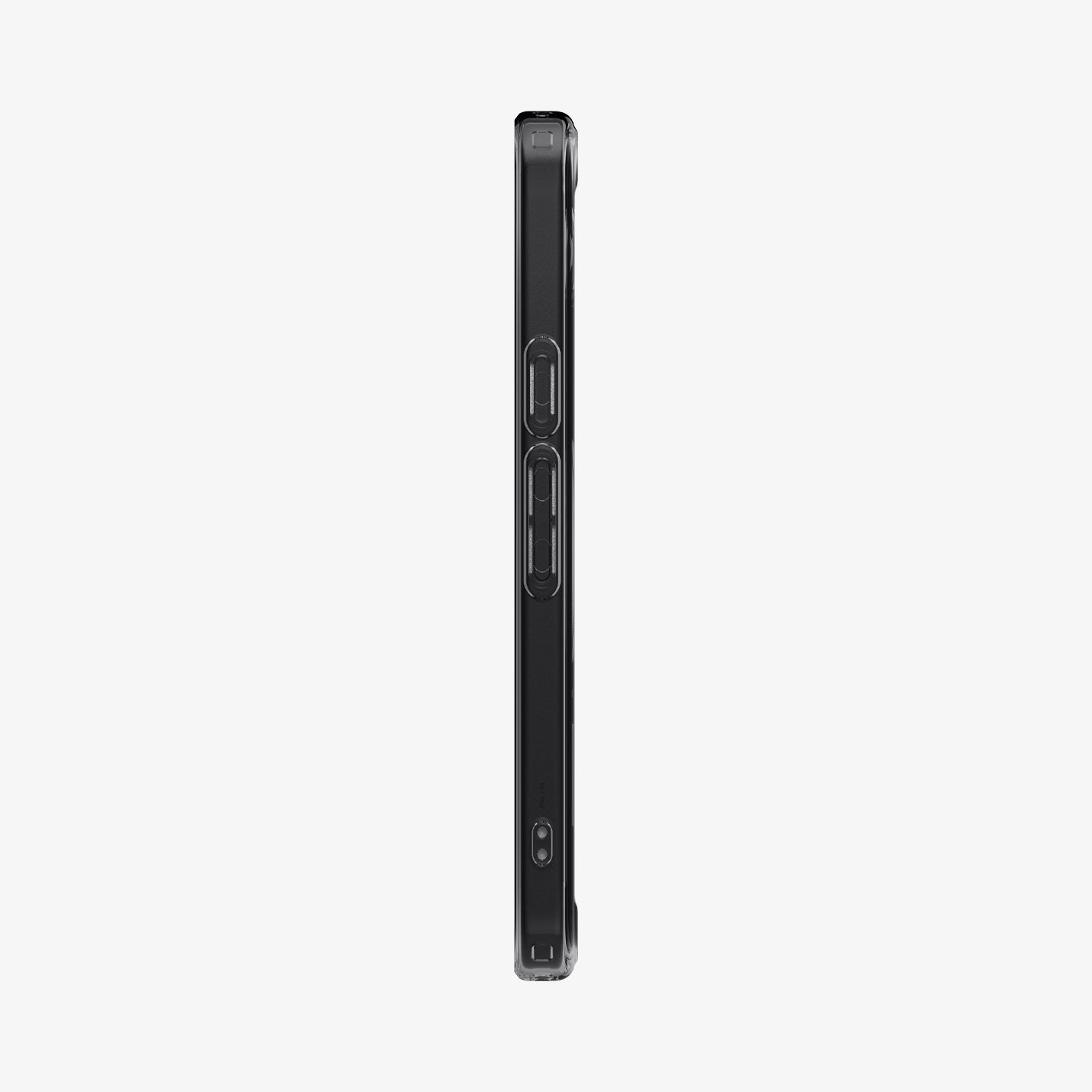 ACS09045 - Pixel 9a Case Ultra Hybrid Metal Ring (MagFit) in Frost Black showing the side