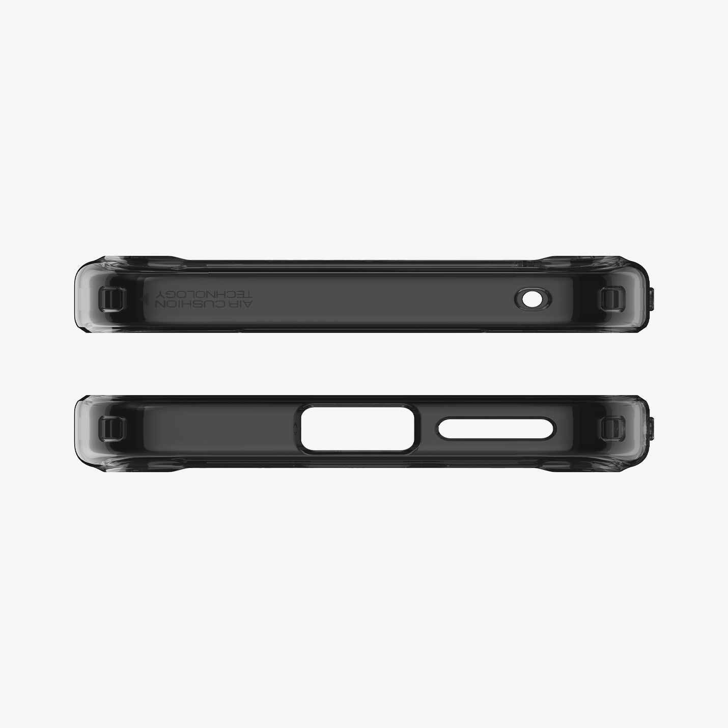 ACS09045 - Pixel 9a Case Ultra Hybrid Metal Ring (MagFit) in Frost Black showing the top and bottom