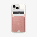 AFA07424 - MagSafe Card Holder Urban Fit (MagFit) in Rose Gold showing the front with 3 cards inserted