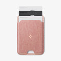 AFA07424 - MagSafe Card Holder Urban Fit (MagFit) in Rose Gold showing the front with 3 cards inserted