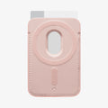 AFA07424 - MagSafe Card Holder Urban Fit (MagFit) in Rose Gold showing the back of a card holder with a card inserted