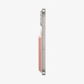 AFA07424 - MagSafe Card Holder Urban Fit (MagFit) in Rose Gold showing the side attached to the back of a device