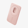 AFA07424 - MagSafe Card Holder Urban Fit (MagFit) in Rose Gold showing the back partially tilted