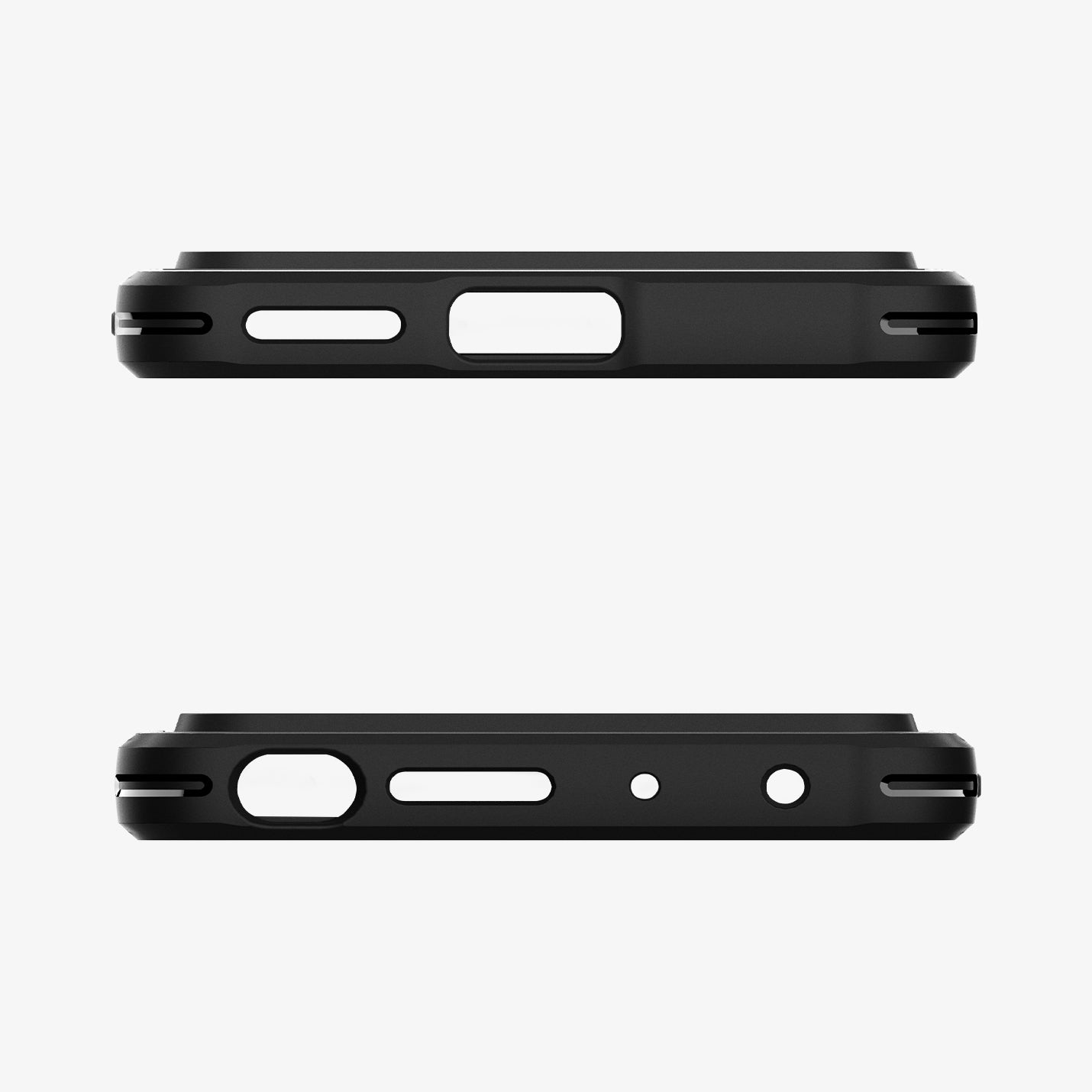 ACS04541 - Xiaomi POCO X4 Pro 5G Rugged Armor Case in Matte Black showing the top and bottom