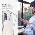 ACS00932 - Galaxy A51 Case Liquid Crystal Glitter in Crystal Quartz flexible cover . Flexible TPU for easy application.