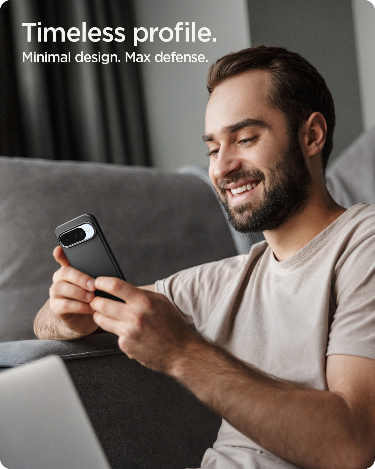 ACS09699 - Pixel 10, Pixel 10 Pro Thin Fit (MagFit) in black showing timeless profile. minimal design. max defense.