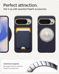 ACS09734 - Pixel 10 Pro XL Case Nano Pop (MagFit) in blueberry navy showing the perfect attraction. Pair it up with essential MagFit accessories. Optimized magnets. Stronger hold to support MagFit accessories.