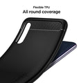 611CS26199 - Galaxy A50 Case Rugged Armor in Matte Black showing the flexible TPU. All round coverage