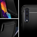611CS26199 - Galaxy A50 Case Rugged Armor in Matte Black showing the different angles