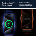 ACH07976 - OneTap Phone Stand S310WC (MagFit) in Black showing the control-heat technology. Protect your iPhone from overheating when charging with MagSafe