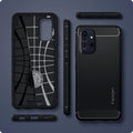 ACS02741 - Galaxy A32 Case Rugged Armor in Matte Black showing the back, inner, side, top and bottom