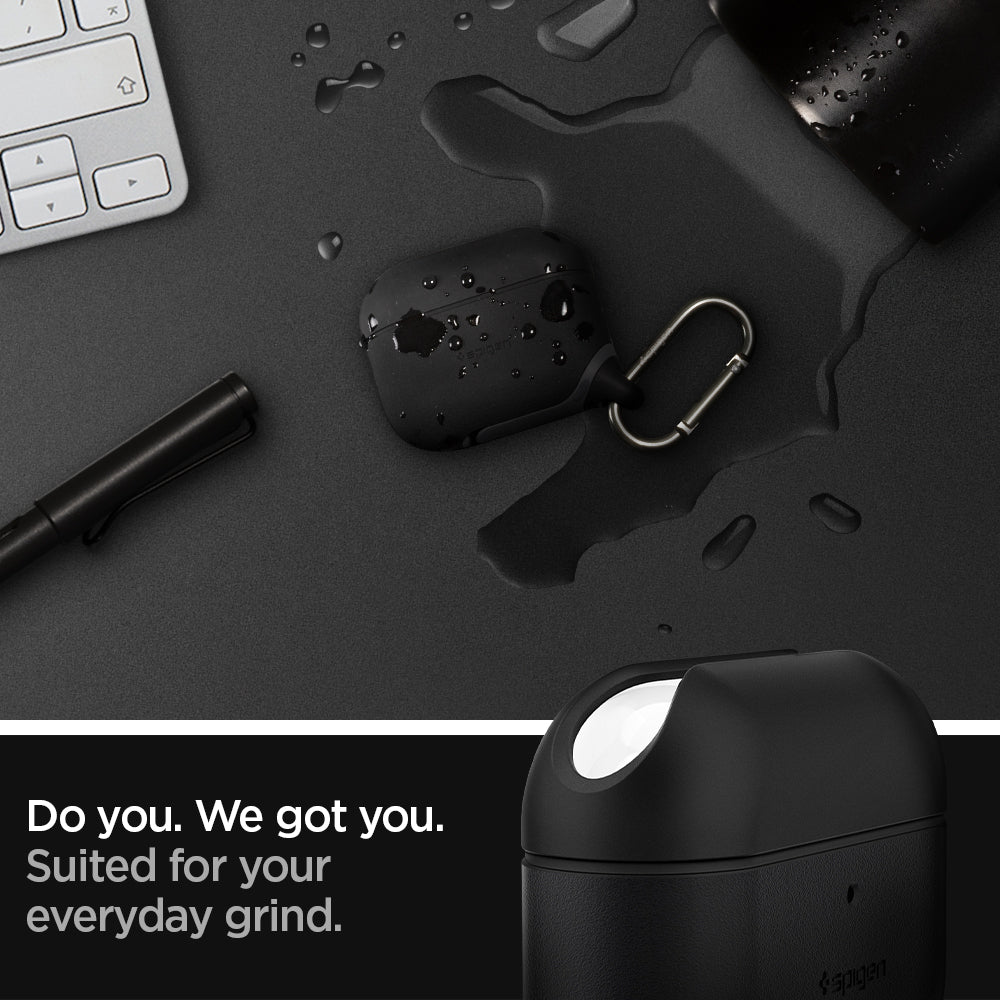 ASD00542 - Apple AirPods Pro / AirPods Pro 2 Case Slim Armor IP in black showing how it is suited for your everyday grind