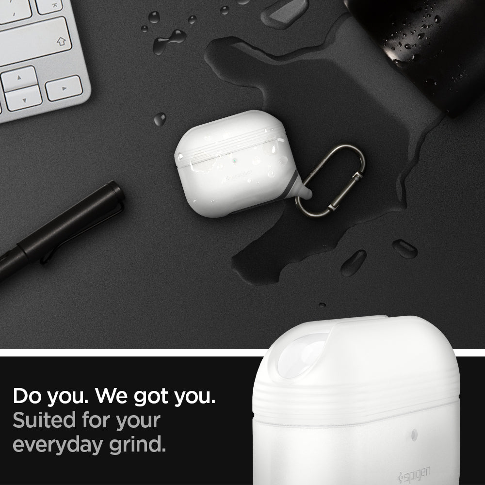 ASD02236 - Apple AirPods Pro / AirPods Pro 2 Case Slim Armor IP in frost clear showing how it is suited for your everyday grind