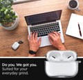 ASD00541 - Apple AirPods Pro Case Ultra Hybrid in crystal clear showing the front how it is suited for your everyday grind