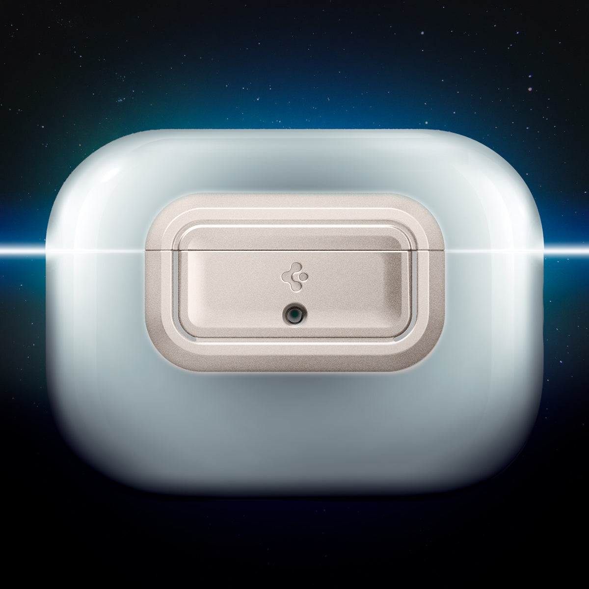 ASD06154 - AirPods Pro 2 Lock Fit M in Starlight showing the front