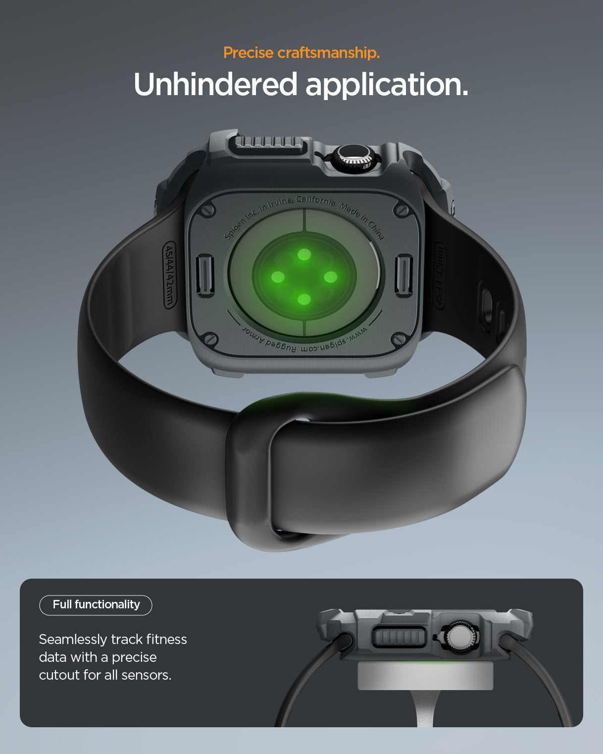 ACS10500 - Apple Watch 10/11 (46mm) Rugged Armor 2 in Dark Gray