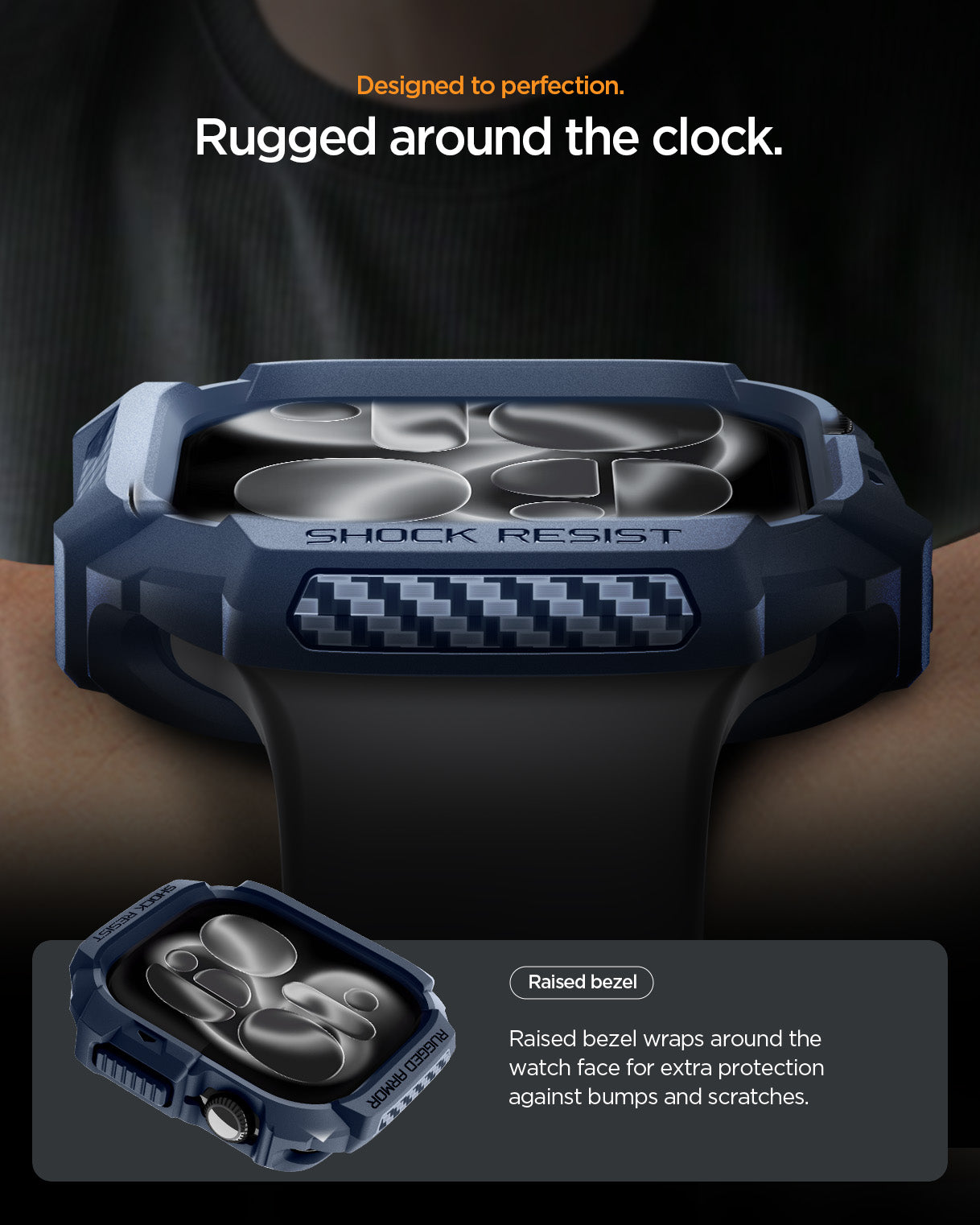 ACS10492 - Apple Watch 10/11 (42mm) Rugged Armor 2 in Navy Blue