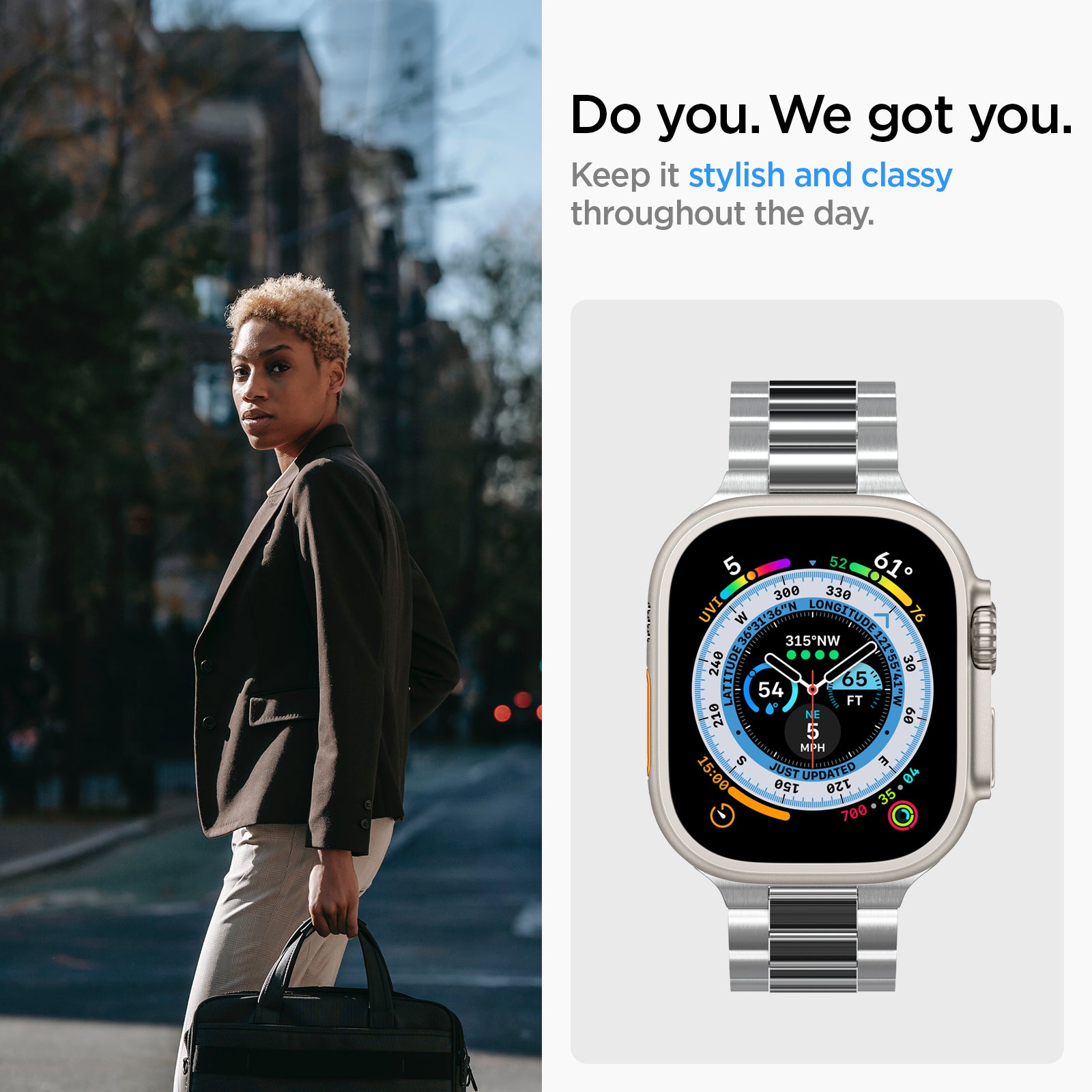 AMP06357 - Apple Watch (41mm) Modern Fit 316L Band in Silver keep it stylish and classy throughout the day. Do you. We got you.