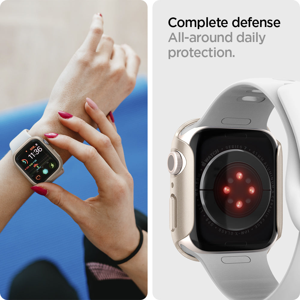 ACS04185 - Apple Watch Series (41mm) Case Thin Fit in starlight all around daily protection. complete defense.