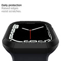 061CS24480 - Apple Watch Series (Apple Watch (41mm)) Case Rugged Armor in black shows daily protection raised edges resist scratches.