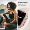 061CS24481 - Apple Watch Series (Apple Watch (41mm)) Case Rugged Armor in rose gold rugged design stylized with rough edges.