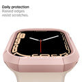 062CS24470 - Apple Watch Series (Apple Watch (45mm)) Case Rugged Armor in rose gold shows daily protection raised edges resist scratches.