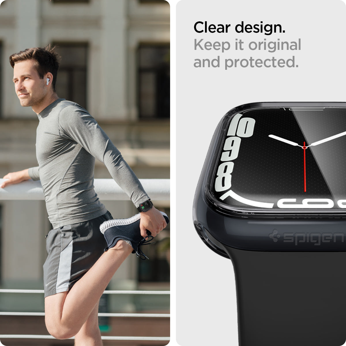 ACS04189 - Apple Watch Series (41mm) Case Ultra Hybrid in space crystal keep it original and protected. Clear design.