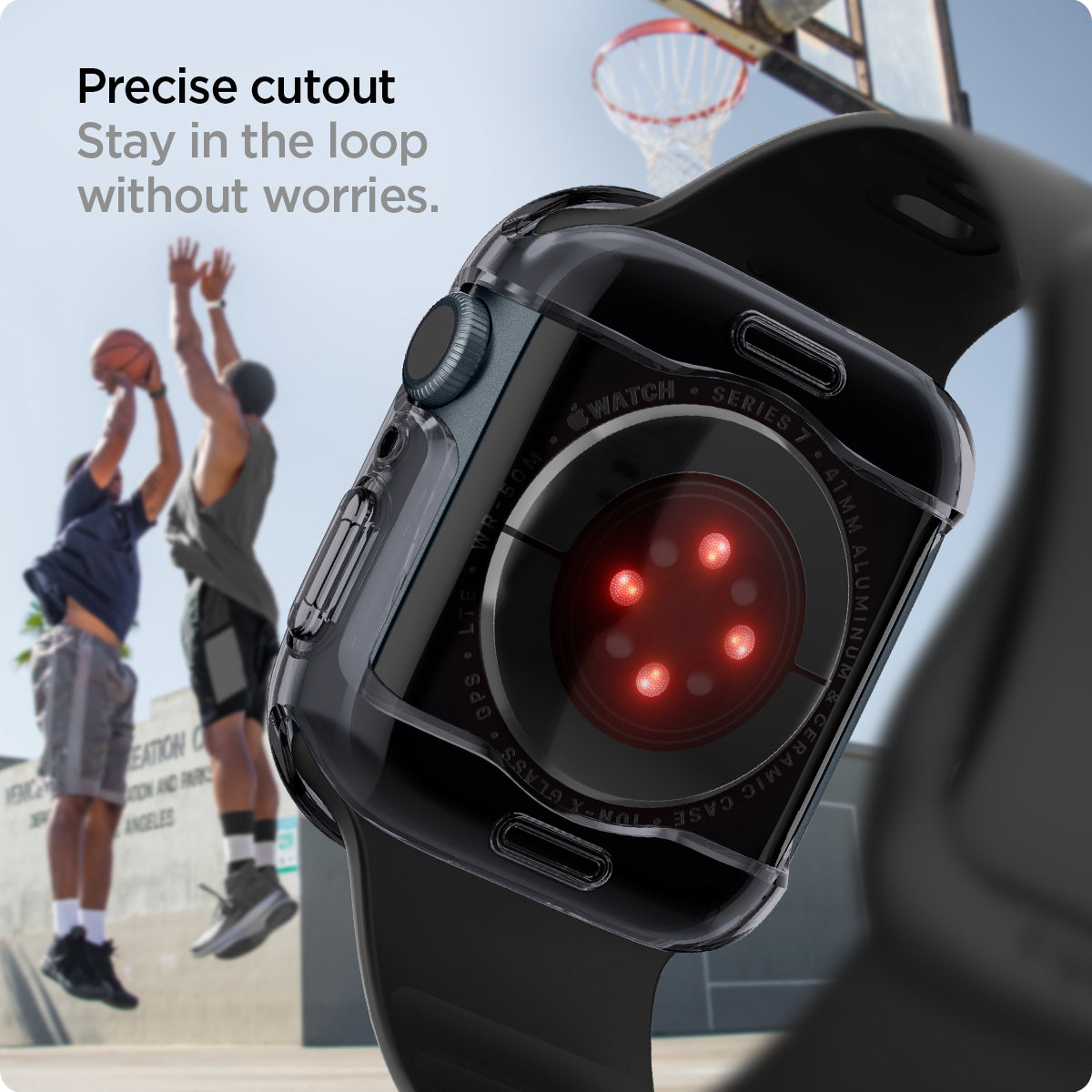 ACS04189 - Apple Watch Series (41mm) Case Ultra Hybrid in space crystal stay in the loop without worries. Precise cutout.