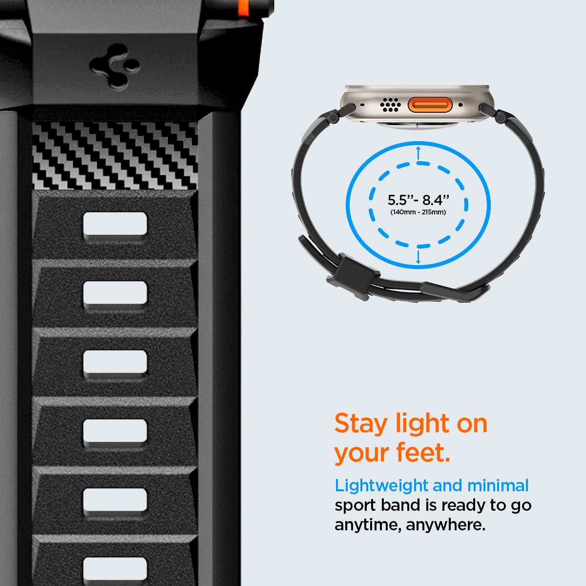 AMP02854 - Apple Watch Series Rugged Band in Matte Black