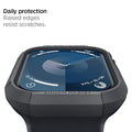 ACS07380 - Apple Watch (45mm) Rugged Armor in Dark Gray shows daily protection raised edges resist scratches.