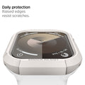 ACS07379 - Apple Watch (45mm) Rugged Armor in Dune Beige shows daily protection raised edges resist scratches.