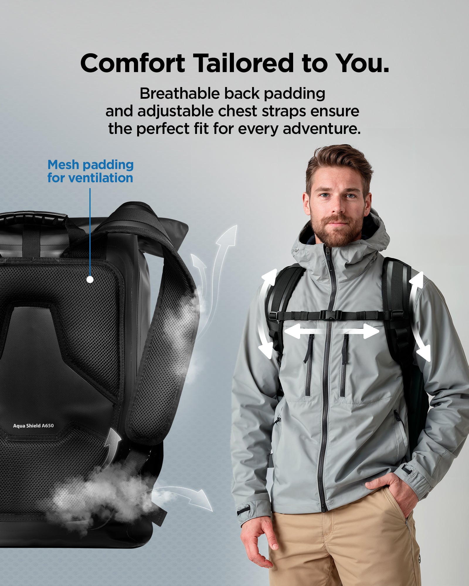AMP07875 - AquaShield Waterproof Backpack A650