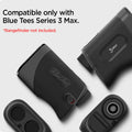 ACS05191 - Blue Tees Golf Series 3 Max Rangefinder AirTag Case Silicone Fit in black showing the compatible only with blue tees series 3 Max