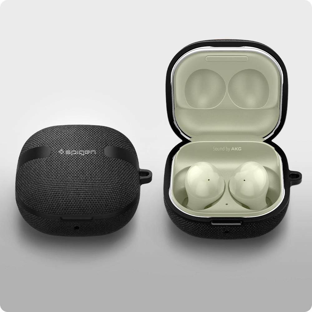 ASD01278 - Galaxy Buds 2 Pro / 2 / Pro / Live Case Urban Fit in black showing top with case open.